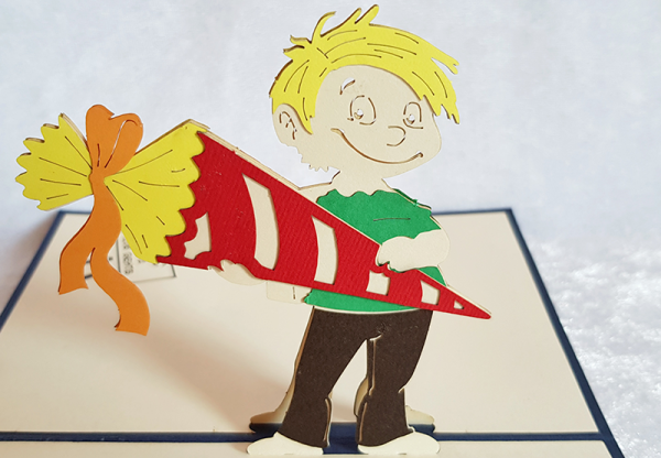 3D Karte Einschulung Junge